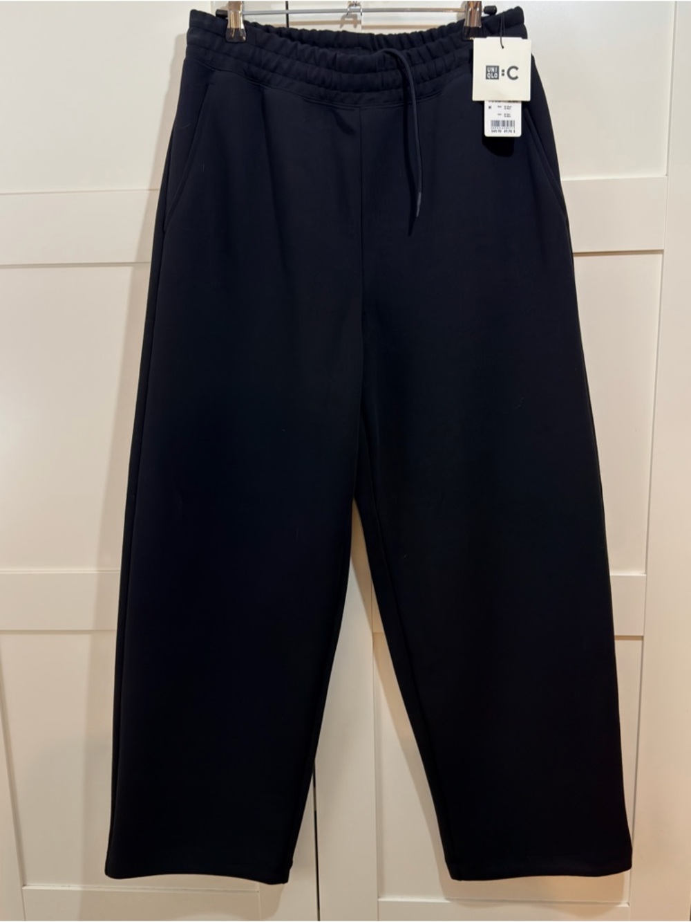 NWT Uniqlo C Sweat Wide Pants - Black - Size M